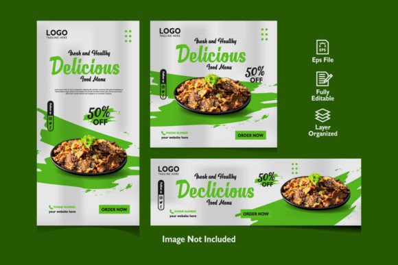 Download Healthy Food Social Media Set Promotion - Promotion Collection