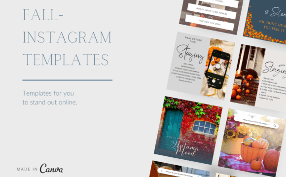 Download Fall Realtor Instagram Posts - Premium Bundle