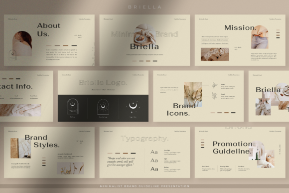 Download Briella - Minimalist Brand Guideline - Brand guide Collection