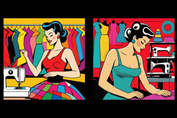 Download Pop Art Sewing Graphics Set 4 - Premium Bundle