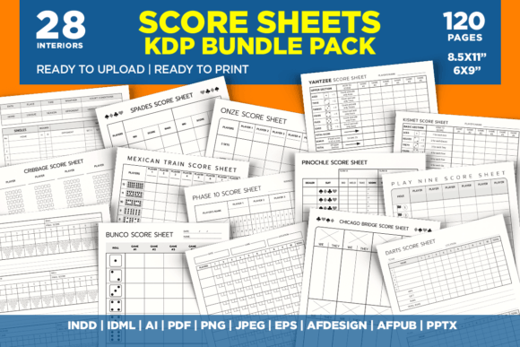 Download Score Sheets KDP Bundle Pack - Bundle pack Collection